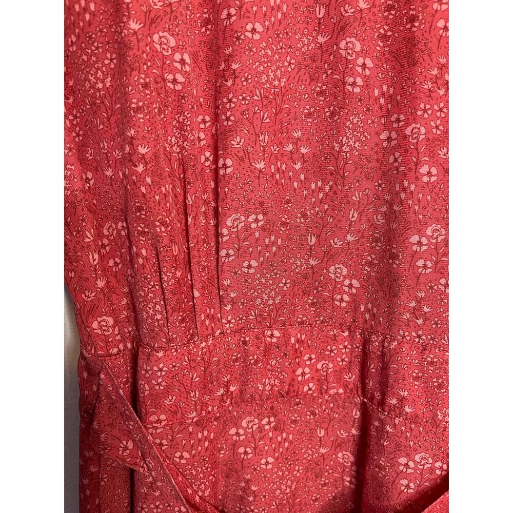 Marine Layer Camila Mini Dress size M Floral V neck Button Front Tencel - Picture 12 of 15